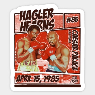 Hagler vs Hearns \\\ Retro Classic Comic Sticker